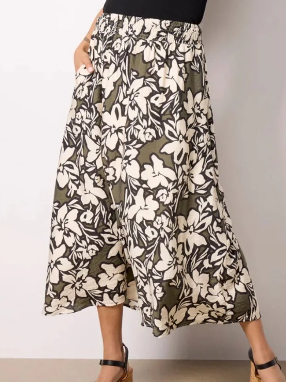 NWT Carson Evereve Skirt floral maxi Large